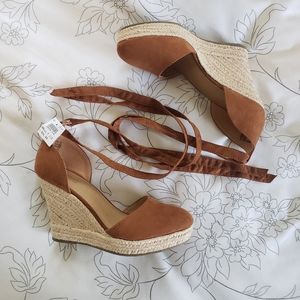 Espadrille Ankle Tie Wedges